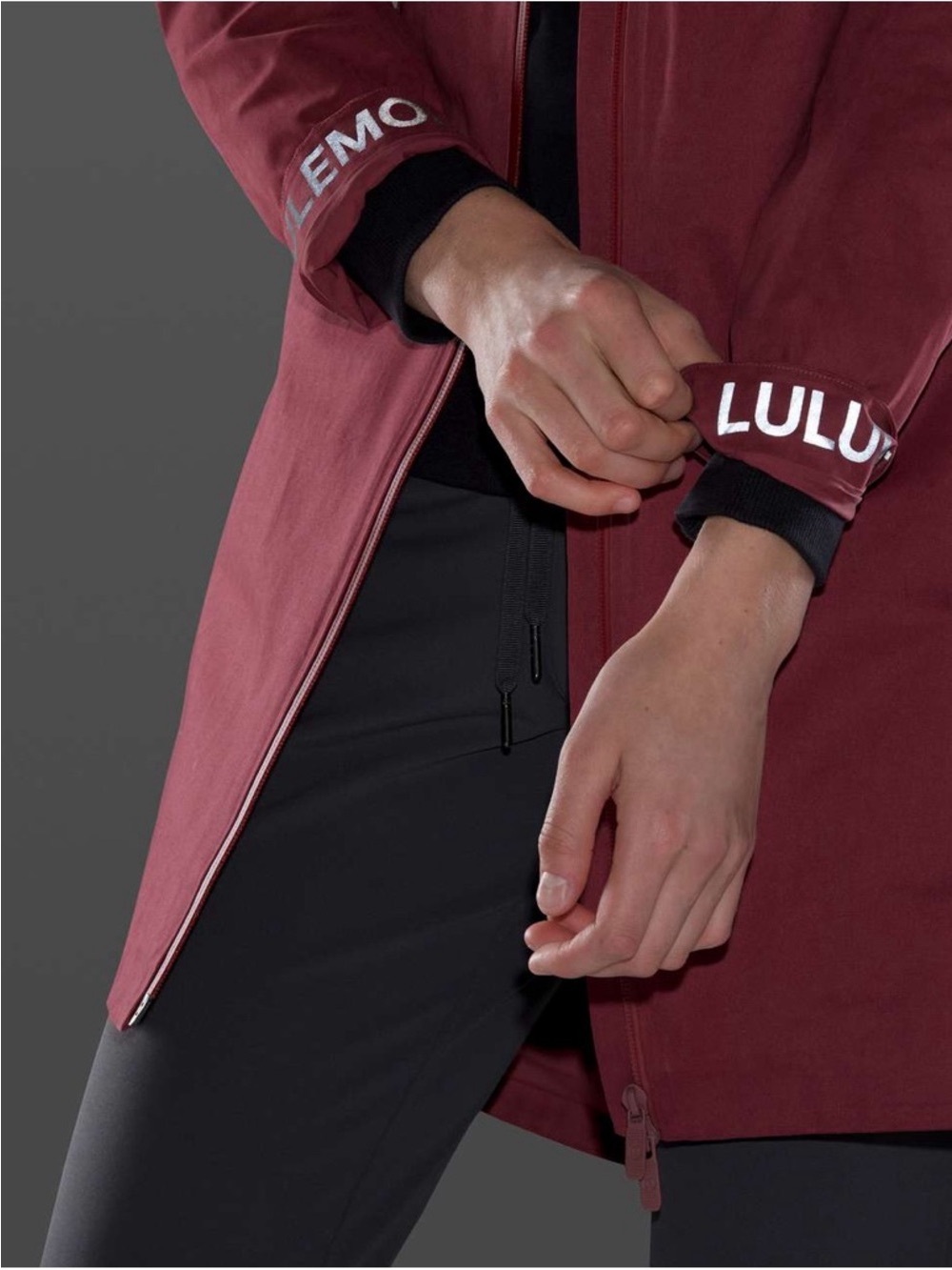 Lululemon Rain Rebel Jacket Waterproof Utility Jacket Red Merlot Size 6 Small - Picture 7 of 16